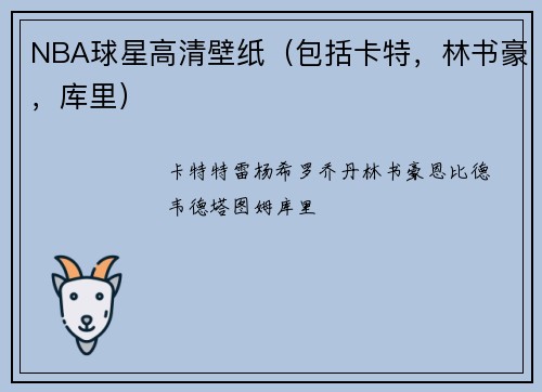 NBA球星高清壁纸（包括卡特，林书豪，库里）